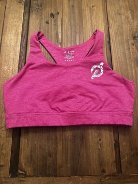 Peloton Sports Athletic Bra Size Medium Barbie Pink Strappy Gym Cycle Work Out